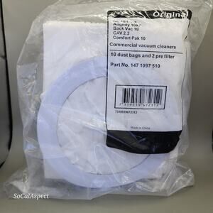 4 x 10 Clarke 1471097510 Commercial 10 Quart Dust Bags - total 40 bags